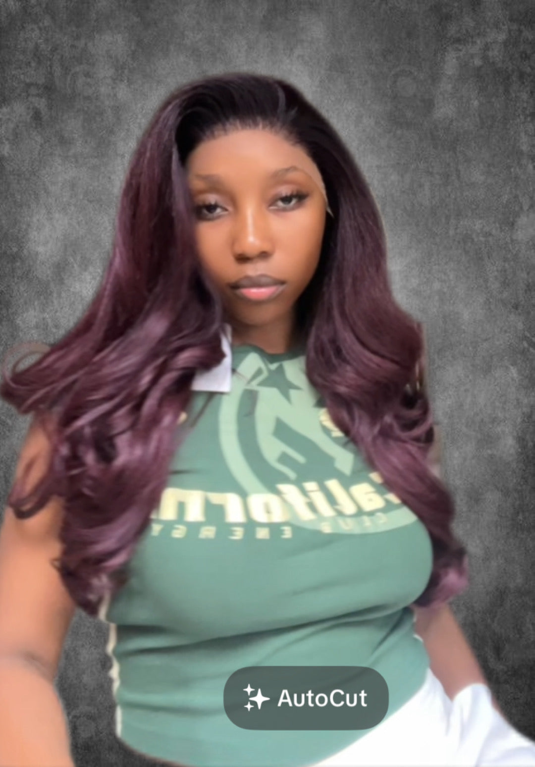 CHICCO — 13x4 Burgundy Wave Synthetic Wig